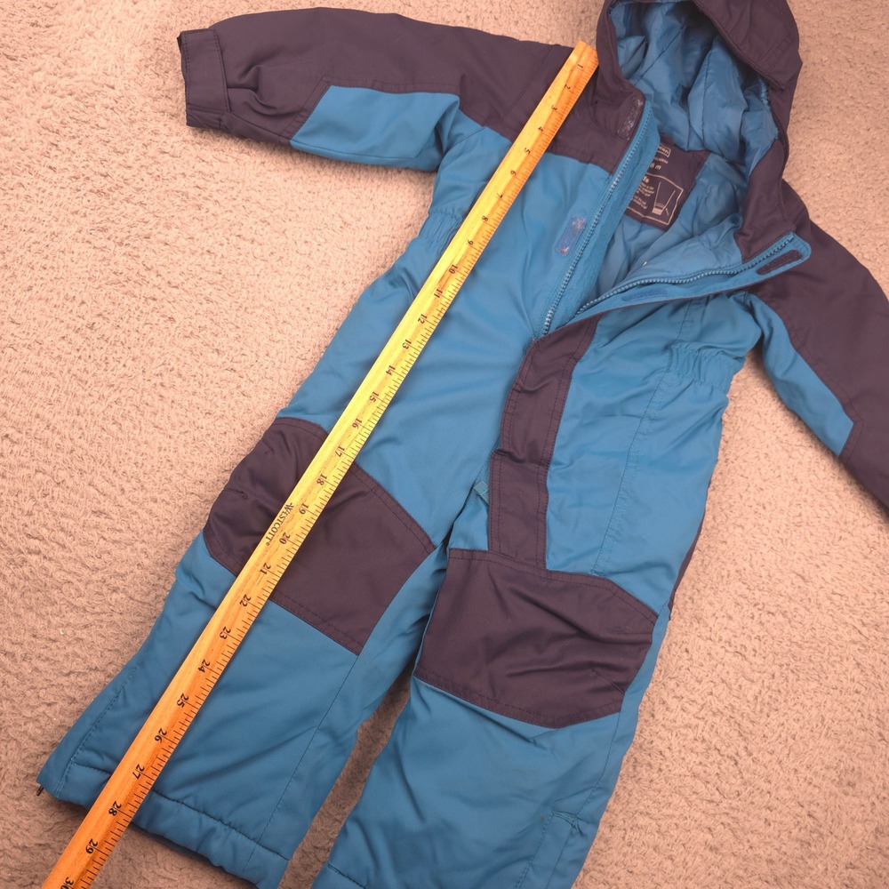 L.L.Bean Snowsuit Kids 12-18M Blue 3M Thinsulate Grow Cuffs Hooded Full Zip - Picture 3 of 10